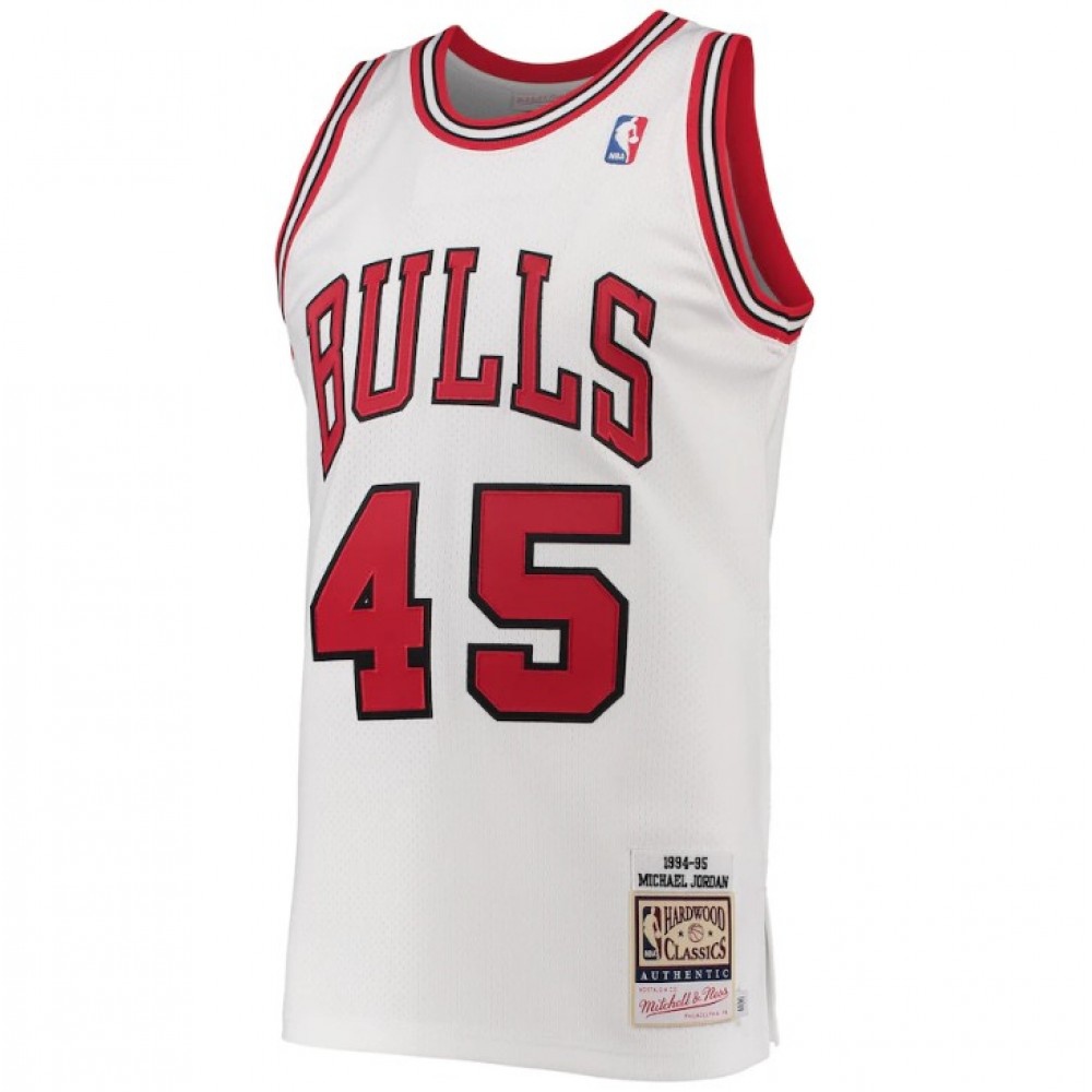 Men's Chicago Bulls Michael Jordan #45 Throwback White 1994-95 Hardwood Classics Player Jersey-Pro Kit Vault | Brand New 26/27 Sports Jerseys